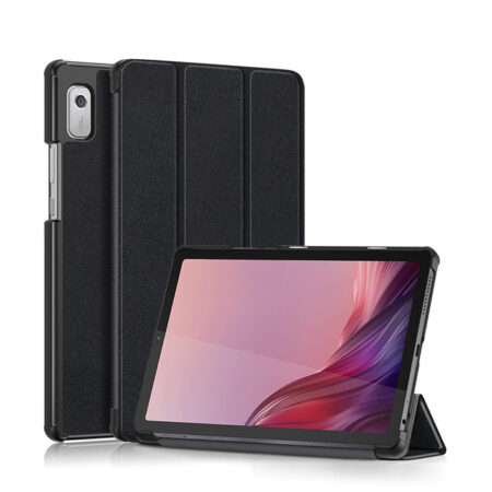 Lenovo Tab M9 TB-310FU 9 Inch 2023 PU Leather Tri-Folding Stand Magnetic Flip Stand Cover Case