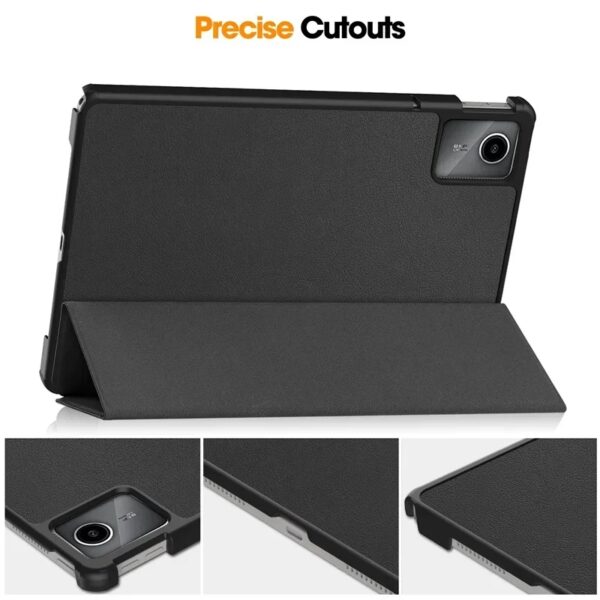 Lenovo Tab M11 2024 11 Inch Tri-Folding Smart Stand Magnetic PU Leather Hard PC Painted Cover case - Image 3