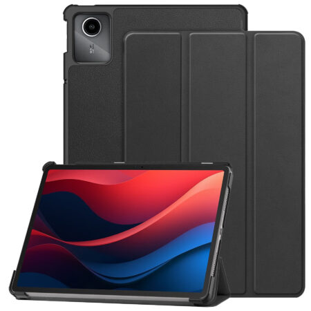 Lenovo Tab M11 2024 11 Inch Tri-Folding Smart Stand Magnetic PU Leather Hard PC Painted Cover case