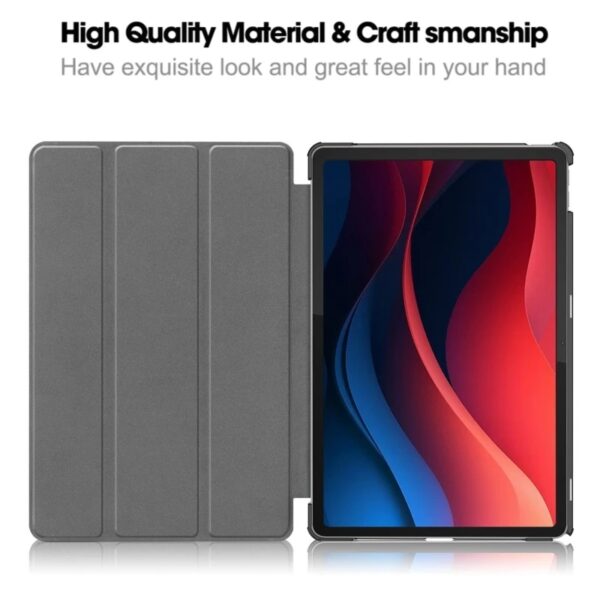 Lenovo Tab M11 2024 11 Inch Tri-Folding Smart Stand Magnetic PU Leather Hard PC Painted Cover case - Image 2