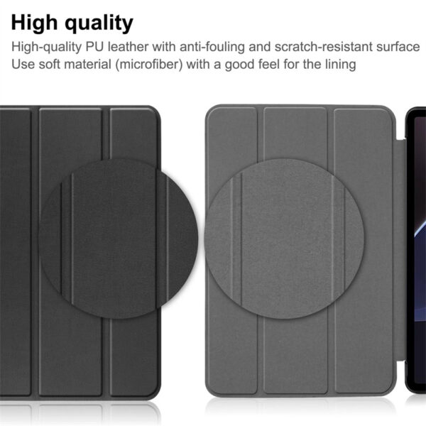 Oppo Pad Neo 11.35 inch Trio-Fold Flip Stand Magnetic PU Leather Smart Auto Wake-up Sleep Cover Case - Image 3