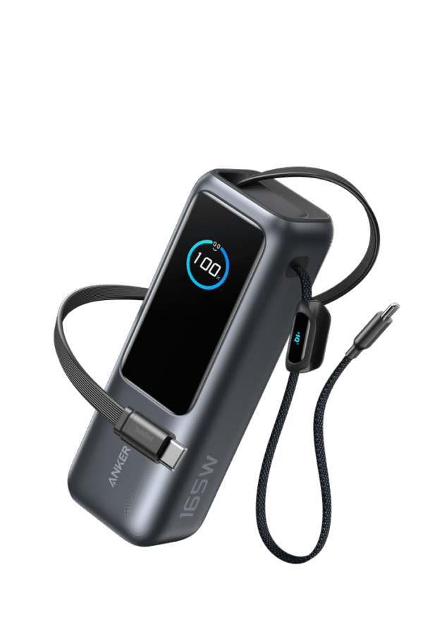 Anker 25k 165w ultra fast charging powerbank with built in retractable cables