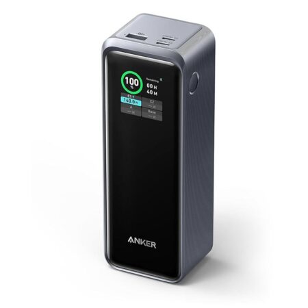 Anker Prime Power Bank with LCD Screen 27,650 mAh, 250W, 3-Port – A1340011 – Black