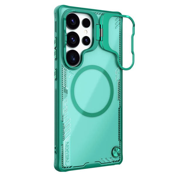 Nillkin Iceblade Prop Magnetic case With Camera Frame Kickstand Lens Protective Cover for Samsung Galaxy S25 Ultra- Black - Image 3
