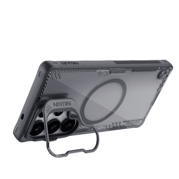 Nillkin Iceblade Prop Magnetic case With Camera Frame Kickstand Lens Protective Cover for Samsung Galaxy S25 Ultra- Black - Image 4