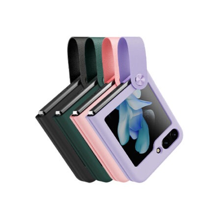 Nillkin Flex Flip with Strap Liquid Silicone case for Samsung Flip 5- Black.Peach, Purple, Green
