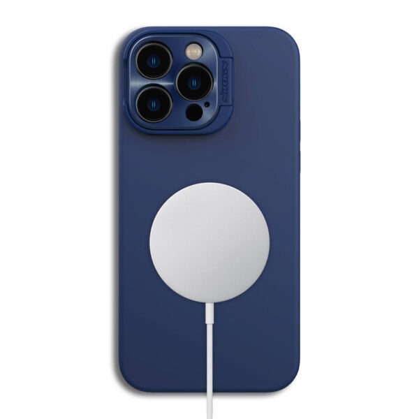 Nillkin LensWing Magnetic Silicone Case for iPhone 14 Pro Max- Black, Blue, Green, Purple - Image 3