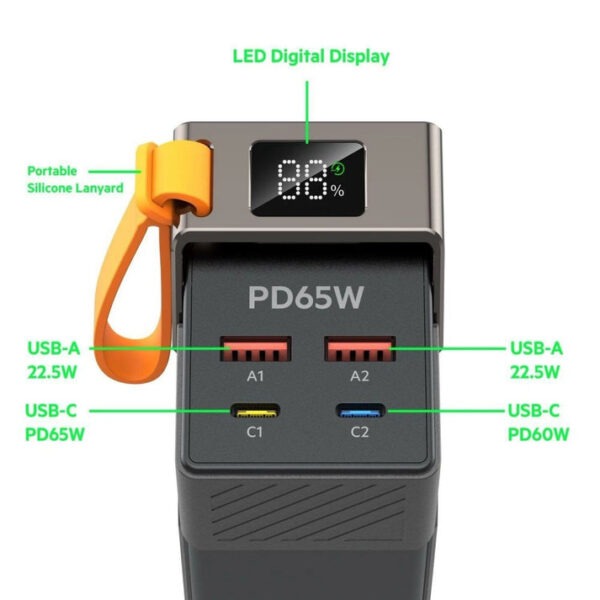 Budi PB810B 30,000mAh 65w PD Fast Charging Powerbank - Image 2