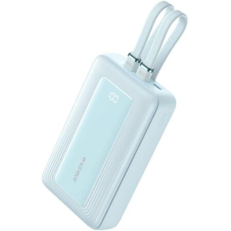 Anker Zolo 20,000mAh 30W Power Bank with Built in USB-C and Lighting Cables - A1681H31 - Blue