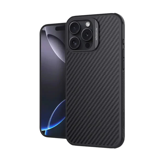 Nillkin Synthetic Fiber Pro Magnetic case for iPhone 16 Pro- Black, Gold, Silver, Green - Image 2