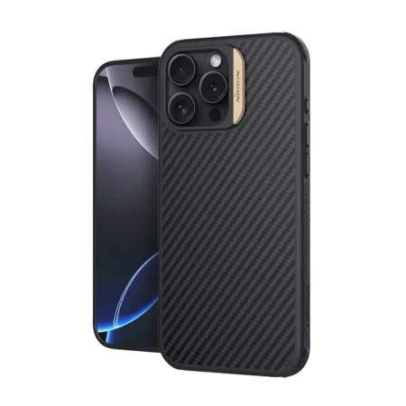 Nillkin Synthetic Fiber Pro Magnetic case for iPhone 16 Pro- Black, Gold, Silver, Green