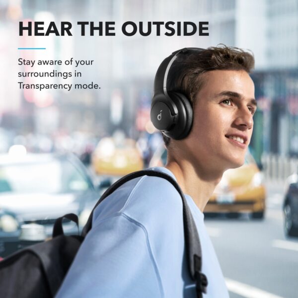 Anker Soundcore Q20i – Wireless Hybrid Noise Canceling Over-Ear Headphones – A3004Z11 – Black - Image 6
