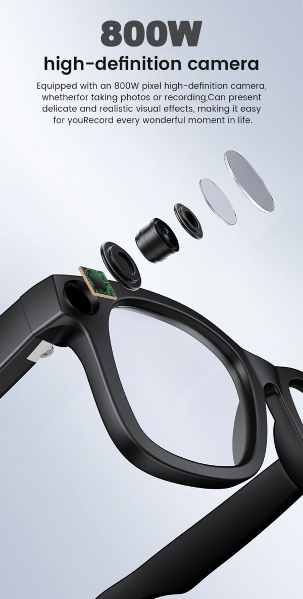 AI Smart Glasses with Camera for Photos & Video, Real Time Translation, Voice Call, Bluetooth Music - Image 5