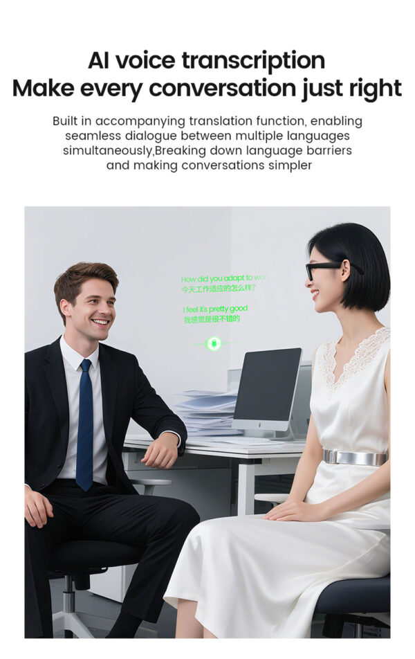AI Smart Glasses with Camera for Photos & Video, Real Time Translation, Voice Call, Bluetooth Music - Image 4
