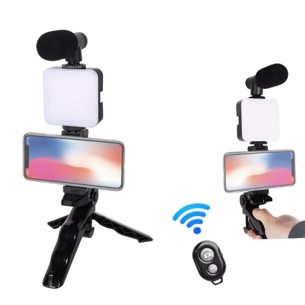 Kaliou AY-49 4-in-1 Mini Flexible Proffessional Video Making Selfie Stick Vlogging Kit - Image 5