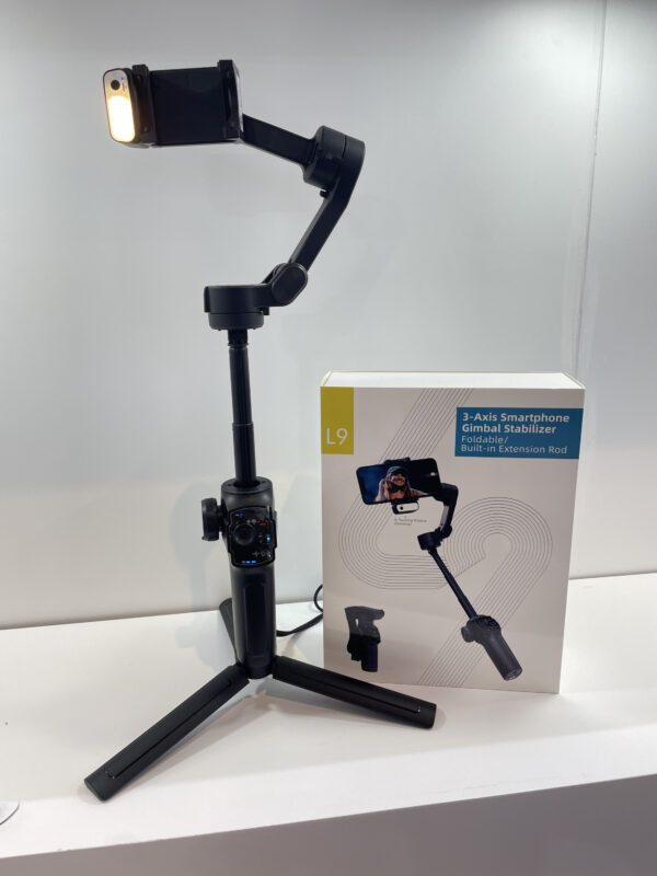 L9 3 Axis Foldable Phone Gimbal Stabilizer with Built in Extension Rod & AI Tracking Module - Image 4