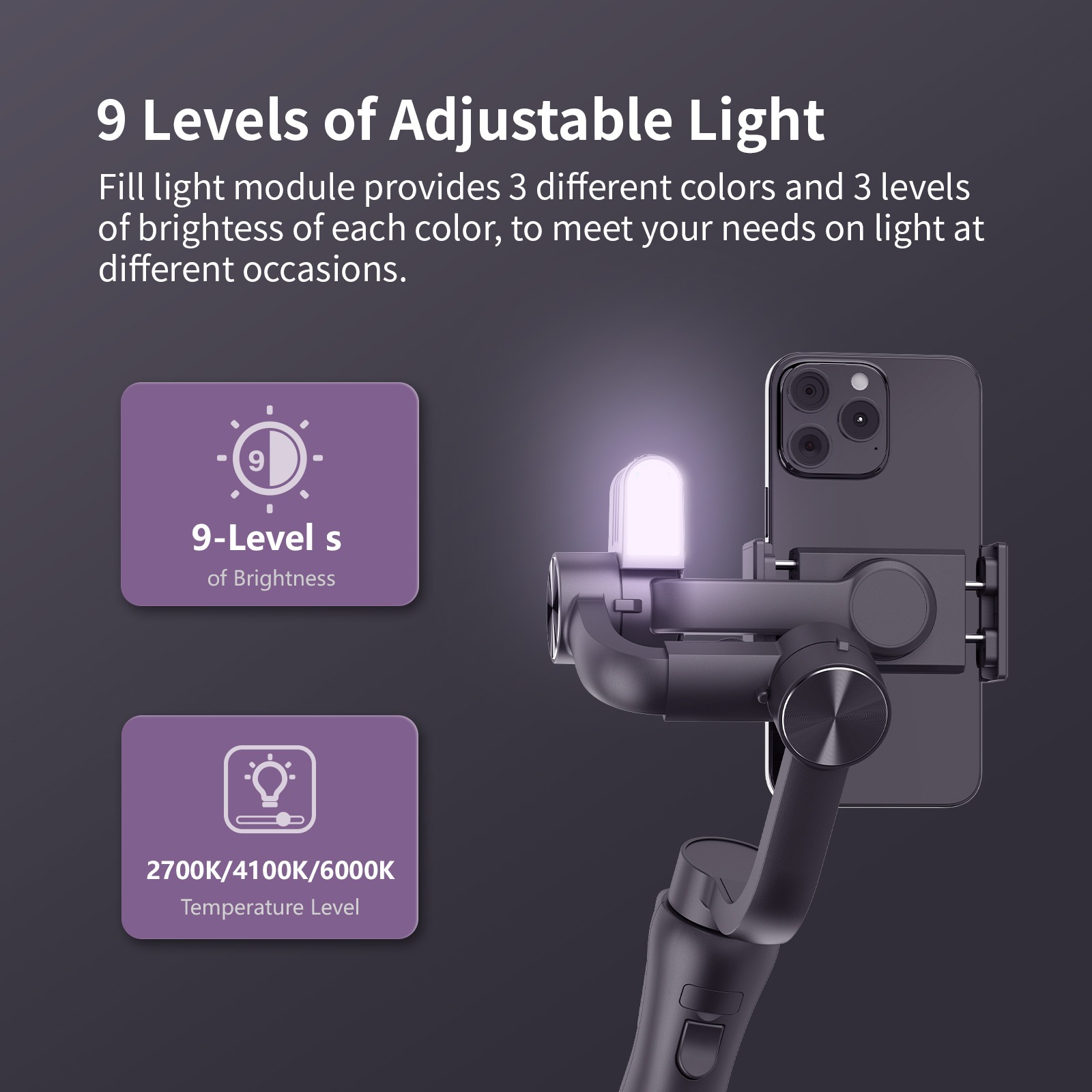 S5Pro 3 Axis Gimbal Handheld Phone Stabilizer with AI Tracker & Tripod Stand 6 S5Pro 3 Axis Gimbal Handheld Phone Stabilizer with AI Tracker & Tripod Stand - Image 6