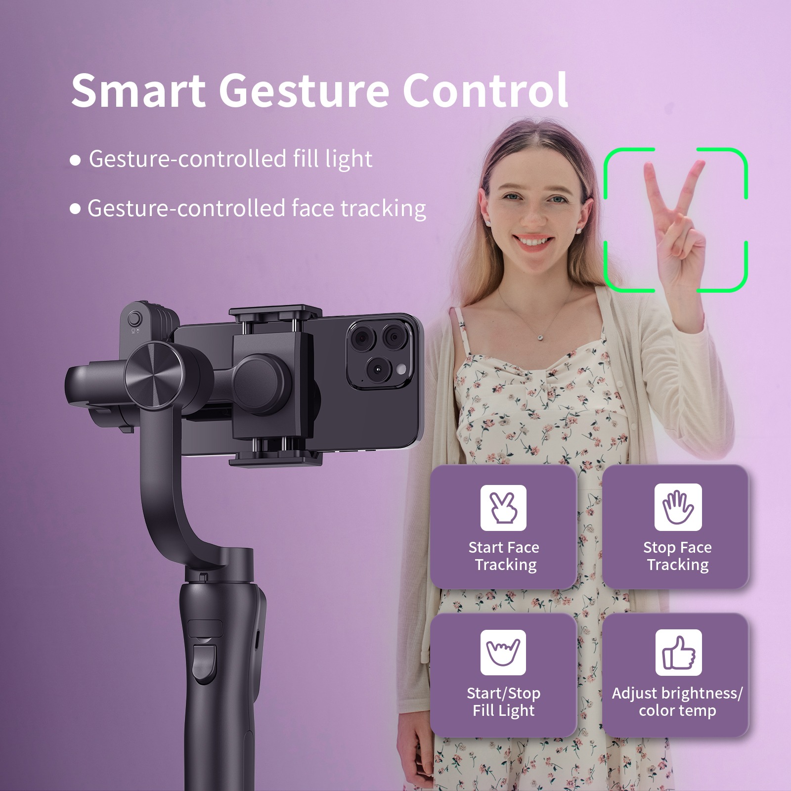 S5Pro 3 Axis Gimbal Handheld Phone Stabilizer with AI Tracker & Tripod Stand 4 S5Pro 3 Axis Gimbal Handheld Phone Stabilizer with AI Tracker & Tripod Stand - Image 4