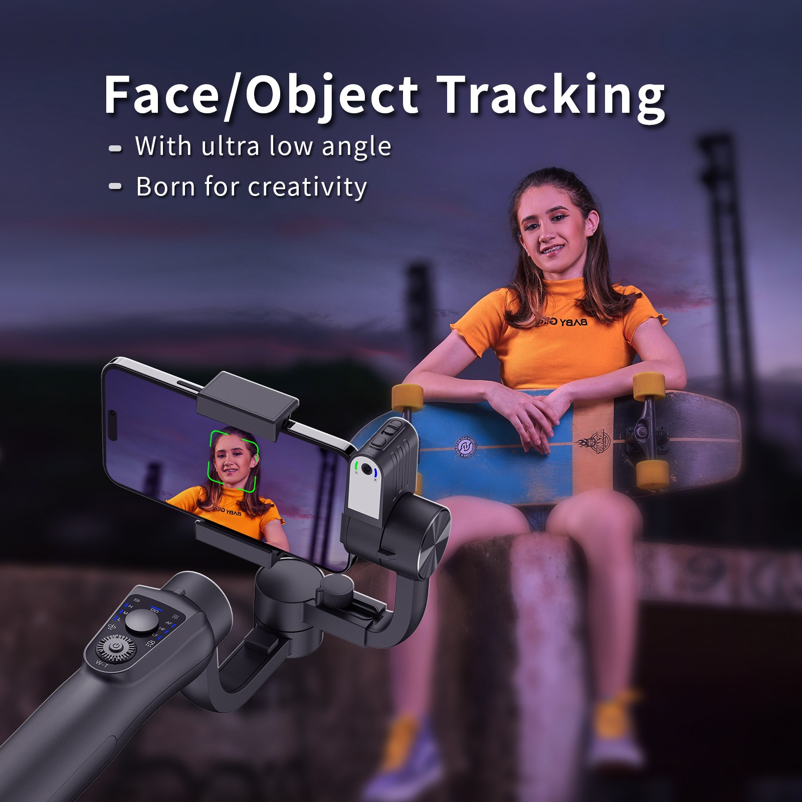 S5Pro 3 Axis Gimbal Handheld Phone Stabilizer with AI Tracker & Tripod Stand 3 S5Pro 3 Axis Gimbal Handheld Phone Stabilizer with AI Tracker & Tripod Stand - Image 3