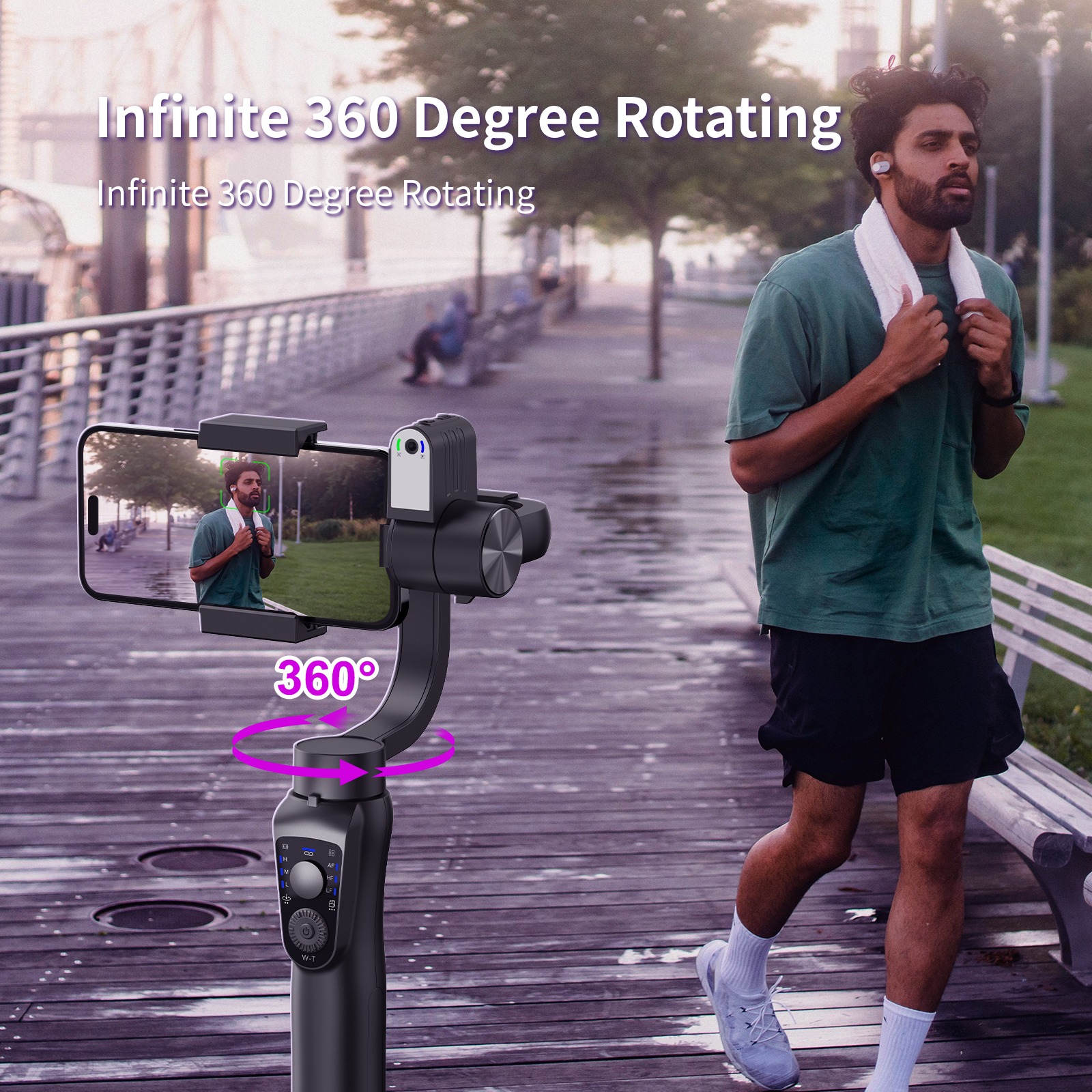 S5Pro 3 Axis Gimbal Handheld Phone Stabilizer with AI Tracker & Tripod Stand 2 S5Pro 3 Axis Gimbal Handheld Phone Stabilizer with AI Tracker & Tripod Stand - Image 2