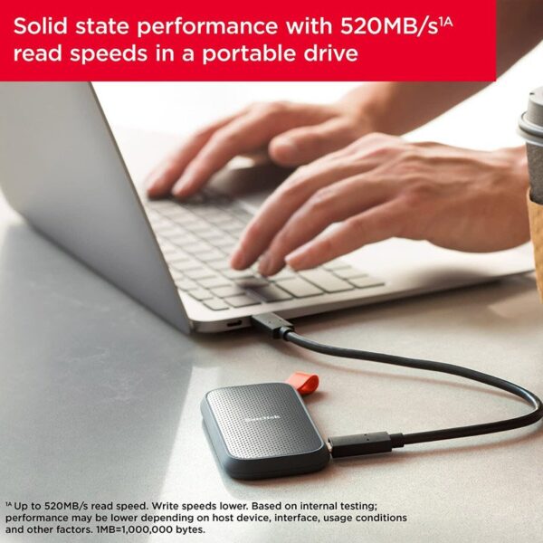 Sandisk E30 Portable External SSD 2TB - SDSSDE30-2T00-G26 - Image 3