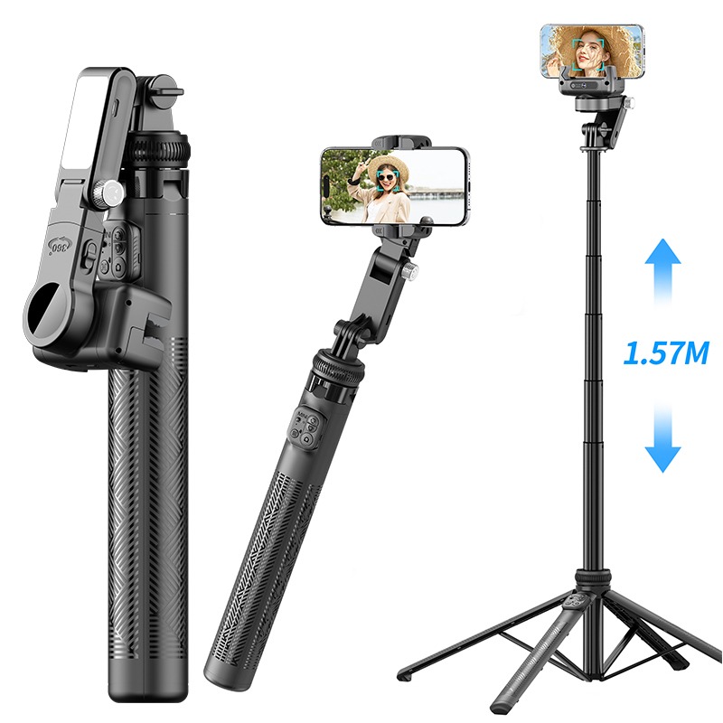 C16R 3 in 1 AI Face Tracking 360 Rotating Single Axis Gimbal Stabilizer Quadrupod Selfie Stick 1 C16R 3 in 1 AI Face Tracking 360 Rotating Single Axis Gimbal Stabilizer Quadrupod Selfie Stick