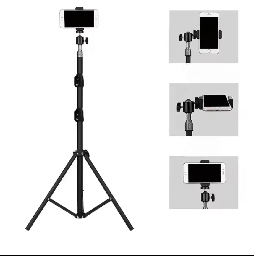 2m Tripod Stand for Phones & Camera 1 Tripod Stand for Phones & Camera