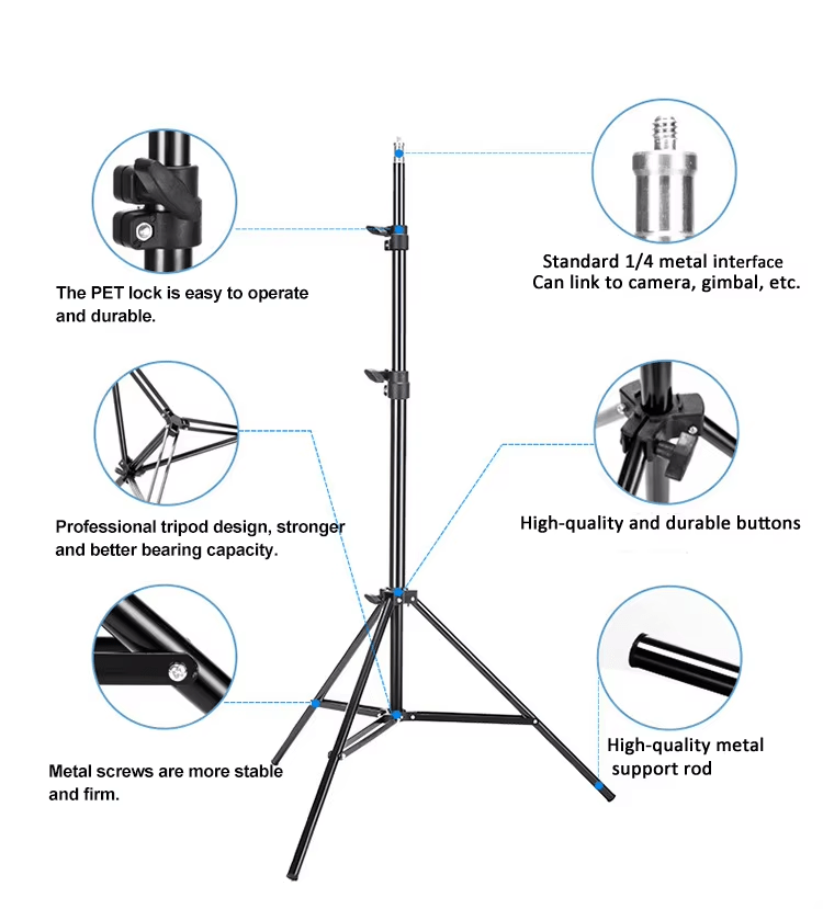 2m Tripod Stand for Phones & Camera 2 2m Tripod Stand for Phones & Camera - Image 2