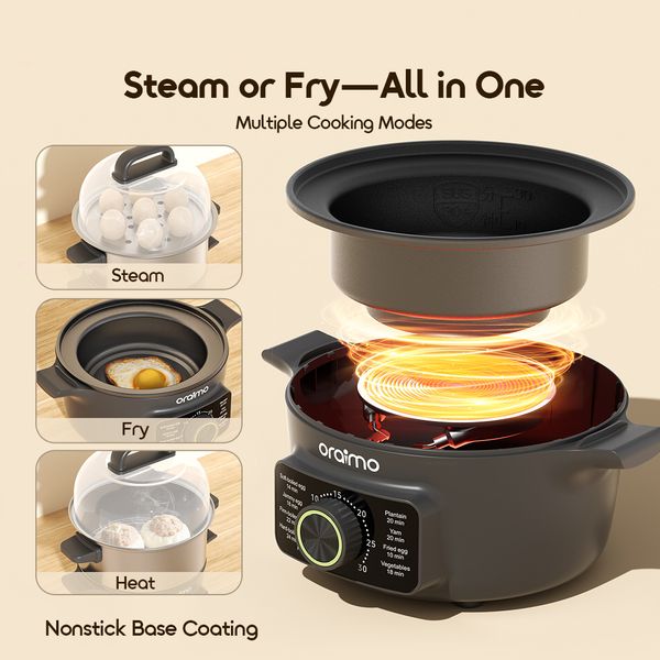 Oraimo EasyEgg OSH-001A 14 Egg Capacity LFGB Certified Electric Egg Steamer & Fry 6 Oraimo EasyEgg OSH-001A 14 Egg Capacity LFGB Certified Electric Egg Steamer & Fry - Image 6