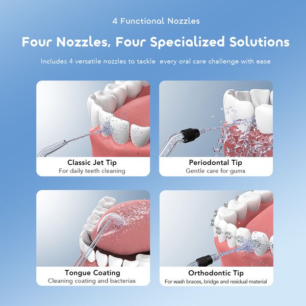 Oraimo FlossJet Pro OPC-CWF201N Comfortable Smart Flosser Tooth Brush with 5 Cleaning Modes 7 Oraimo FlossJet Pro OPC-CWF201N Comfortable Smart Flosser Tooth Brush with 5 Cleaning Modes - Image 7