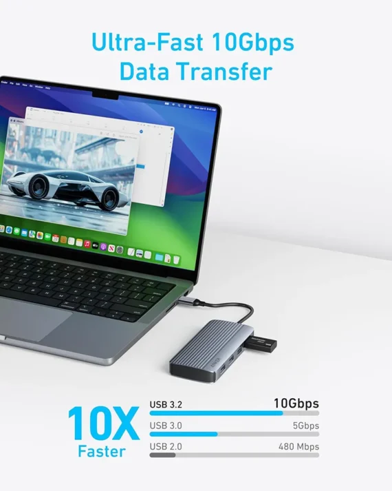 Anker USB-C Hub 7-in-1 Dual Display - A8374AA1 4 Anker USB-C Hub 7-in-1 Dual Display - A8374AA1 - Image 4