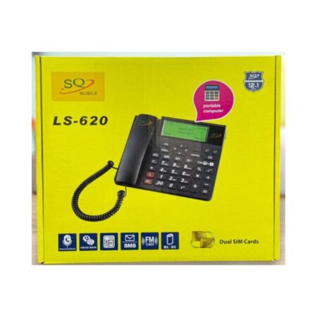 SQ LS 620 price in Kenya is at Ksh4000 The affordable SQ LS-620 Fixed Wireless Landline Phone is the best phone for your office and home use. It is has a 5′ inch display with a backlight that gives you optimal contrast to ensure a clear and readable display. The SQ LS-620 Fixed Wireless Landline Phone has a RAM of 2GB and 16GB ROM of storage capacity that is expandable up to 32GB using an external Micro-SD card. It also has a 13MP front camera for selfies and video conferencing. This low-cost landline phone lets you enjoy the hands-free mode benefits from HDSP sound quality for quality conversations making you enjoy your calls. The wired landline phone is 4G enabled and has a Wi-Fi Hotspot and Bluetooth. It also has a USB input for you to input and transfer files. Its powerful removable battery of 4000mAh gives your phone long battery life to last you all day long.
