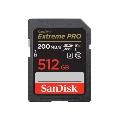 Sandisk 512gb Extreme Pro SDXC UHS-I V30 4K UHD SD Camera Memory card