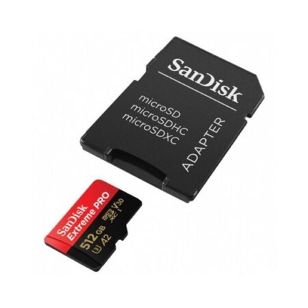 Sandisk 512gb Extreme Pro MicroSDXC UHS-I 4K UHD Memory card with Adapter