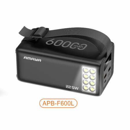 Amaya PowerBox 60 APB-F600L 60,000mAh 22.5w fast charging power bank with Micro, Type C & ighting cables