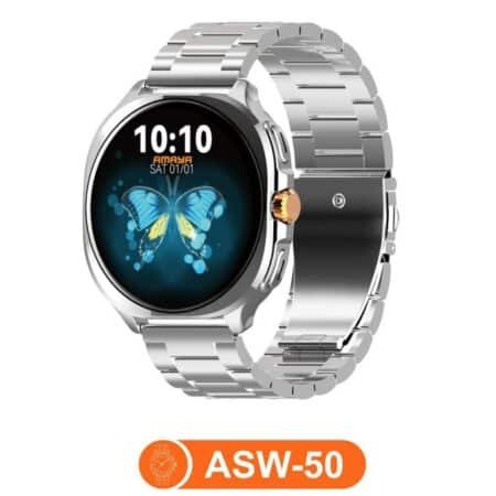 Amaya Smart Watch Lite ASW-50 Amoled Metallic Smart Watch with Dual Straps