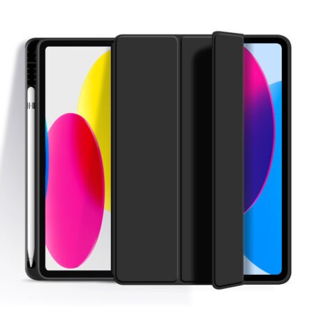 iPad Air 13 2026/ iPad Air 13 inch M4 Tri-fold Cover Case with Pencil Holder Slot Silicone Back Shell